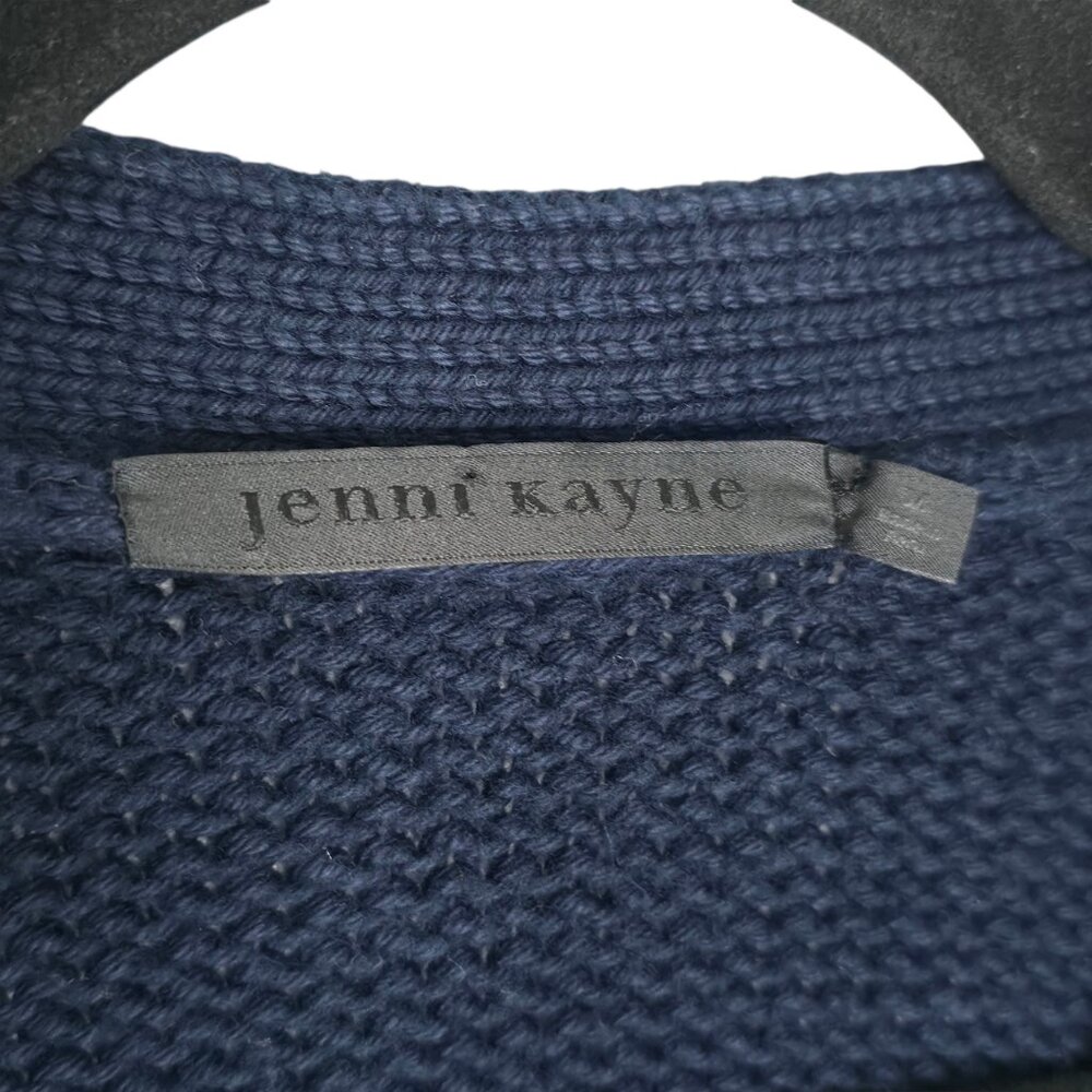 Jenni Kayne Chloe Cardigan Navy Ivory Striped Cotton Button Front‎ Size M - Picture 4 of 11